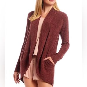 Barefoot Dreams CozyChic Lite Circle Cardigan- Rosewood